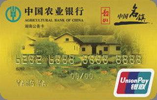 农业银行金穗湖南公务信用卡(金卡)