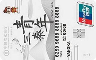 农业银行陕西三秦青年信用卡(金卡)