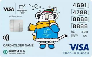 农业银行Visa2018冬奥会主题信用卡(白金卡)