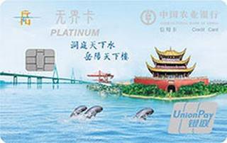 农业银行岳阳无界信用卡(白金卡)