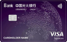 光大银行出国金融主题信用卡(VISA版)