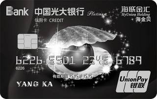 光大银行海联金汇联名信用卡(白金卡)
