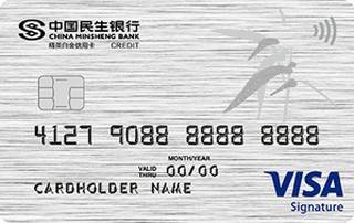 民生银行VISA精英信用卡(VISA-白金卡)