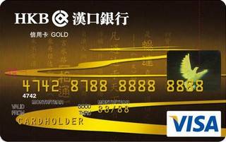 汉口银行九通VISA美元信用卡（金卡）