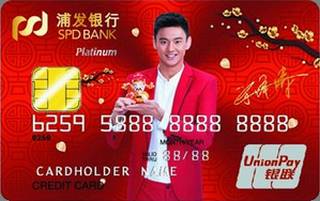 浦发银行爱宁银联白金信用卡(新禧)